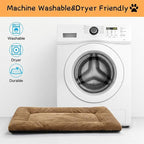 Dog Beds Crate Pad for Medium Dogs Fit Metal,Ultra Soft, Washable & Anti-Slip Kennel Pad for Dogs Cozy Sleeping Mat,Camel 30inch