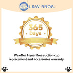 L&W BROS. Cat Window Perch Cushion Bed Cat Hammock with 4 Updated Suction Cups Easy to Assemble Window Bed for Heavy Large Cats (L 1Pc)