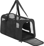 PETSFIT Soft-Sided Cat Carrier, Airline Approved | For Travel, 3 Carrying Ways, Lightweight and Ventilation on 5 Sides, Escape Proof, With Soft Fleece Pad