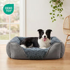 INVENHO XX-Large Dog Bed for Large Medium Small Dogs, Rectangle Washable Dog Bed, Orthopedic Dog Bed, Soft Calming Sleeping Puppy Bed Durable Pet Cuddler with Anti-Slip Bottom XXL(42"x30"x10")