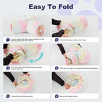 Tempcore Plush Pet Cat Tunnel Tube Cat Toys 3 Way Collapsible, Tunnels for Indoor Cats，Kitty Tunnel Bored Pet Toys Peek Hole Ball Puppy, Kitty, Kitten, Rabbit Rainbow