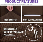 ZNSAYOTX Stretch Oversized Couch Cover Universal Sofa Covers for Living Room Dogs Pet Furniture Protector Spandex Extra Large Sofa Slipcovers with Anti Slip Foam Sticks (Coffee, XL Sofa)