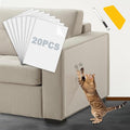 Transparent Cat Scratch Furniture Protectors 20Pcs 17x11.8in Scratch Guards | transparent guards, heavy-duty anti-scratch, safe for leather, fabric, wood, peel-and-stick, residue-free removal