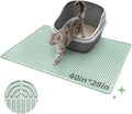 Pawtasy Cat Litter Box Mat,40" x 28" Extra Large Silicone Waterproof Litter Trapping Mat for Scatter Control Soft on Kitty Paws Non-Slip Easy to Clean