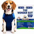 Surgi Snuggly Dog Surgery Recovery Suit - Dog Onesie for Post Surgery Recovery, Female Spay & Male Neuter - Surgical Suit for Dogs, E-Collar Cone Alternative, Double Blue - Medium Short - 12"-15" (EC)
