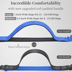 iYoShop Hands Free Dog Leash with Zipper Pouch, Dual Padded Handles and Durable Bungee for Walking, Jogging and Running Your Dog (Large, 25-120 lbs, Royal Blue)