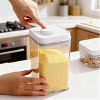 Pop Push Button Airtight Food Storage Containers 12 Pack | 4 Sizes: 0.65/0.7/1.8/2.4Qt, BPA-Free Clear Canisters for Pantry, Pasta, Cereal, Snacks, Coffee, Pet Food, Fridge