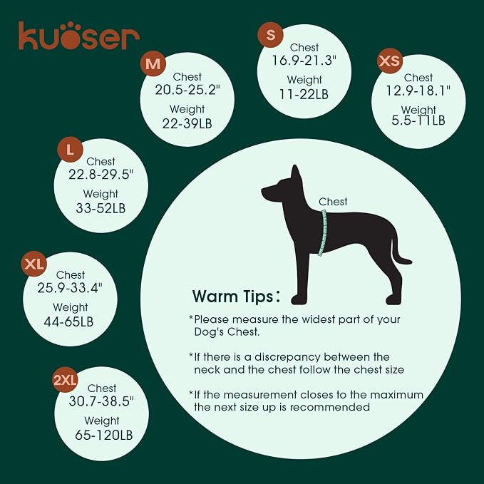 Kuoser High Visibility Dog Life Jacket with Reflective Stripes - Adjustable Ripstop Pet Lifesaver with High Flotation for Small, Medium & Large Dogs | Adjustable Pet Lifejackets, High Flotation Doggie Swimsuit with Rescue Handle for Small Medium Large ...