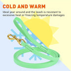 Viper Biothane K9 Working Dog Leash Waterproof Lead for Tracking Training Schutzhund Odor-Proof Long Line with Solid Brass Snap for Puppy Medium and Large Dogs, 10ft Sea Foam Green