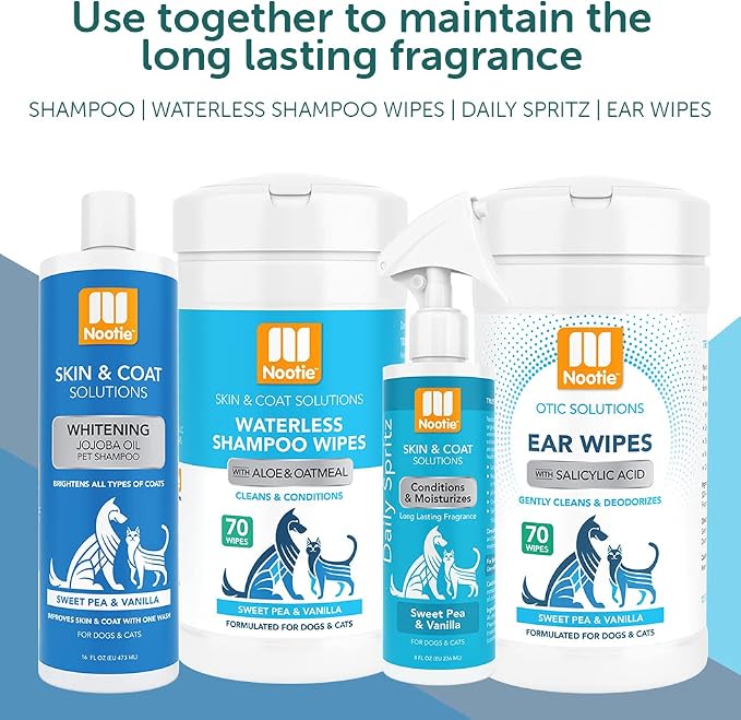 Nootie - Pet Shampoo for Sensitive Skin - Revitalizes Dry Skin & Coat - Natural Ingredients - Gentle Dog Shampoo - Cleans & Conditions