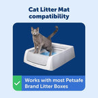 PetSafe Anti-Tracking Cat Litter Mat, Large 30 x 40 in | 30 x 40 in, Durable Mesh Trapping Mat for Crystal & Clay Clumping Cat Litter, Leakproof Double-Layer Backing, BPA-Free