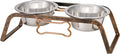 Loving Pets Elevated Dog Bowls – Raised Stainless Steel Dog Bowls with Steel Stand – Non-Skid, No Spill Feeder for Small, Medium & Large Dogs – Easy to Clean, Durable Raised Dog Feeding Station
