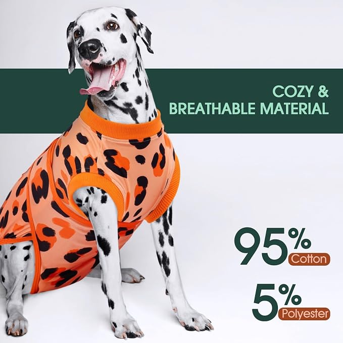 Kuoser Dog Recovery Suit After Surgery, Spay Neuter Surgical Suit for Dogs | Post Surgery Anti-Licking Dog Onesie Protects Wounds and Incisions, E-Collar & Cone Alternative Bodysuit for Female Male Dogs