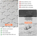 Bulkniu Silicone Cat Litter Mat, 24"x16", Raised Edge Waterproof, Grey | Litter Trapping & Recycling, Easy to Clean, Non-Slip, Durable Safe & Odorless, Paw Friendly