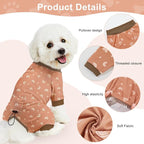 Bienbee Dog Pajamas, 4 Pack Adjustable Onesies for Small to Large Dogs S | Dog Shedding Suit with Soft Fabric, Breathable & Stretchy, and Adjustable Back Length for Sleeping Lounging and Daily Use