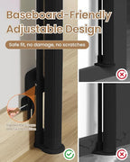 Mesh Dog Gate, 71" Wide 34" Tall Retractable Mesh Baby Gates | Retractable Dog Gate Indoor, One-Hand Use, Baseboard Fit, 6 Reinforced Rods, for Open Kitchen, Living Room & Playroom, Black