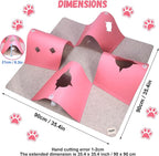 4-Way Cat Tunnel for Indoor Cats, Interactive Toy with Plush Ball | 35.4" Multi-Entrance Cat Play Tunnel with Cozy Hideaway Space, Provides Enrichment, Exercise, Exploration & Interactive Play