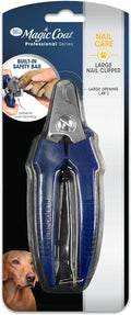Four Paws Magic Coat Professional Series Grooming Brushes for Dogs & Cats l Trimmers, Nail Clippers, & Brushes Dog & Cat (Packaging May Vary) | Dog nail clipper, safety bar helps prevent over-trimming, easy-grip handles, .48" hole opening, for large dogs