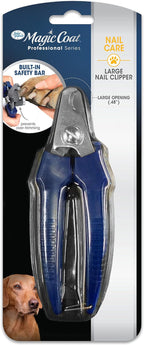 Four Paws Magic Coat Professional Series Grooming Brushes for Dogs & Cats l Trimmers, Nail Clippers, & Brushes Dog & Cat (Packaging May Vary) | Dog nail clipper, safety bar helps prevent over-trimming, easy-grip handles, .48" hole opening, for large dogs