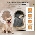 Luciphia Waterproof Pet Blanket, Washable Reversible Sherpa Fleece Throw | Liquid-proof furniture protector for bed and couch, soft reversible sherpa fleece for dogs, cats grey, L