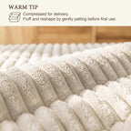 Cream Couch Covers for 3 Cushion Sofa, Plush Couch Cover for Dogs | Washable Couch Protector for Leather & Fabric Couches, Dog Mat for Couches Against Fur, Dirt, Pet Friendly, 27.6" x 82.7"