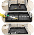 PJYuCien Square Playpen Bottom Pad for 32'' Width 8 Panel Pen, Black | Protect Floor, Easy to Move and Clean, Perfect for Puppy, Duck, and Other Small Animals, Hook Connect