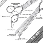 High-end Professional Dog Grooming Thinning Scissors Teeth Cutting Blending Shears Pet Texturizing Shears 7 Inch Extremely Very Sharp Stainless Steel Alloy For Cat Other Animals Groomer