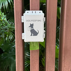 Dog Poop Bag Dispenser,Wall-mounted Waterproof Pet Waste Bags Dispenser Holds Up to 8 Rolls of Waste bags，Outdoor Wall, Stake, Pole, Fence Mounted, Fits Home, Porch, Lawn, Yard (only dispenser)