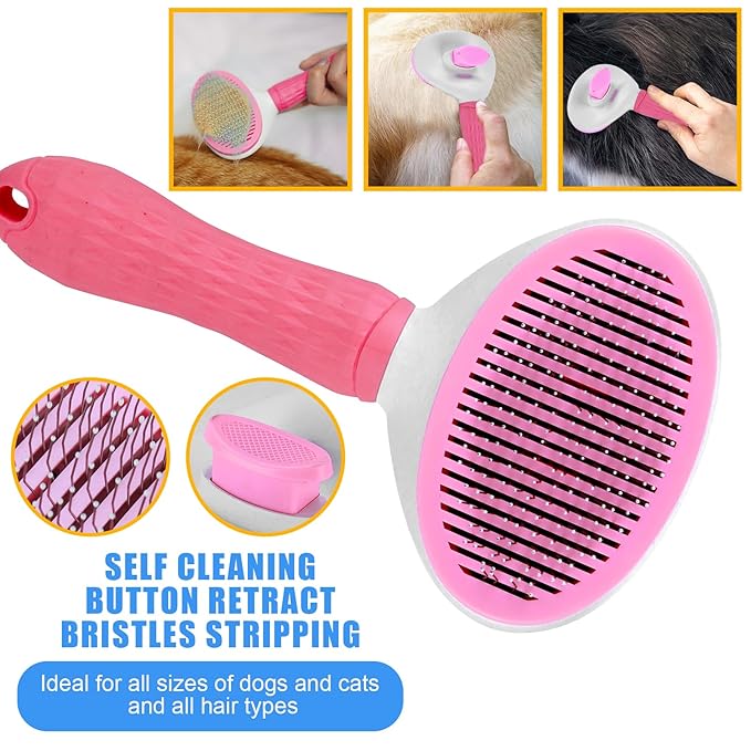 Complete Pet Grooming Solution by Dog - 9PCS Kit with Slicker Brush, Deshedding Tool, and Grooming Comb for All Breeds and Sizes, Promotes Healthy Skin and Coat