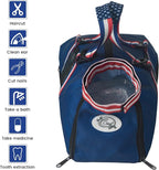 Cinf Cat Nail Clipping Cleaning Grooming Restraint Bag （Free Muzzle） No Scratching Biting for Bathing Nail Trimming Injecting Examining((Blue USA Flag,M)