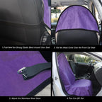 Car Seat Cover Protector Front Seats,for Gym Workout,Running,Swimming,Beach and Hiking,Waterproof Sweat Towel Bucket Seat Covers for Cars SUV Trucks (Purple, 2Pcs)