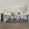 199" Extra Wide Baby Gate, Play Yard Child Safety Gate, Dog Gates with Auto-Close Door, Double Locking System for The House Doorways, Fireplace, Kitchen, 8-Panels, 30" Tall