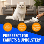 ChomChom Roller & Rake – Reusable Pet Hair Removal Roller with Rake Attachment for Cat & Dog Fur on Furniture, Couch, Carpet, Car, Rugs, Bedding & More– Portable, Eco-Friendly