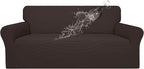 Easy-Going 100% Waterproof Couch Cover, 3 Cushion Couch Slipcover for Sofa | Leakproof Sofa Cover, Stretch Jacquard Furniture Protector Against Stain Spill from Kids, Pets, Dog (Sofa, Chocolate)