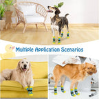 SCENEREAL Anti Slip Dog Socks to Prevent Licking Paws for Hardwood Floors | Double Sides Dog Shoes Boots & Paw Protectors for Hot/Cold Pavement, Dog Grippy Booties for Small Medium Large Senior Dogs
