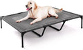 petizer XL Elevated Dog Beds for Large Dogs 48x36x9'', Hold up to 140lbs, Breathable Off-the-Ground Dog Cots, Anti-Sag Raised Dog Bed with Center Bars, Indoor & Outdoor, Black