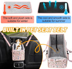 Console Dog Car Seat - Portable Dogs Armrest Booster Seat for Small Dog, Foldable Pet Car Seat with Safety Belt, Pink Kitten
