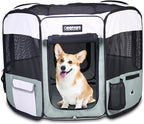 JESPET Pet Dog Playpens 36", 45" & 61" Portable Soft Dog Exercise Pen Kennel with Carry Bag for Puppy Cats Kittens Rabbits, Indoor/Outdoor Use