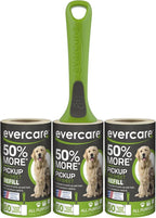 Evercare All Purpose Pet Hair Lint Roller with 2 Refills, 180 Total Sheets – Reusable Sticky Roller for Pet Hair, Cat & Dog Hair Remover, Lint Remover, Pet Hair Remover for Furniture, Clothing & Cars