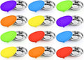 Patelai Stainless Steel Dog Bowls with Silicone Lids for 1.9 Cups Portable Food and Water Dishes for Pets Sealable Containers for 6.3" for Cats & Small Dogs(24 Pcs,Red,Blue,Green,Purple,Yellow,Orange)