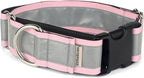 If It Barks - 1.5" Reflective Martingale Collar with Quick Snap Buckle for Dogs - Adjustable - Made in USA - Strong, Durable, and Comfy - Ideal for Training - Fits Most Breeds - Large, Pink