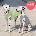 KYEESE 2Pack Dog Shirt, Lightweight Sun Protection Sleeveless Dog T Shirts for Medium Large Dogs, Breathable Pet Reflective Tank Top Summer Dogs Clothes for Outdoor Walking, Green+Grey, 2XL