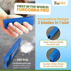 Pro Pet Hair Remover for Car Detailing, Carpet & Couch – Multi-Blade Dog & Cat Hair Scraper for Auto Interior, Upholstery, Furniture & Home – Reusable Embedded Fur Removal Tool