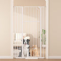 Extra Tall Cat Gate, 55.1" Heavy Duty Pet Gate for Large Cats & Dogs, Adjustable 29.9-45.3" Wide, Auto Close, No Drilling Pressure Mount, Easy Walk Through for Doorways Hallways Kitchen, White