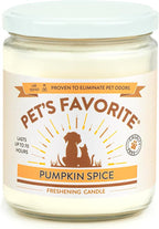 Pet's Favorite Pet Odor Candle, Clean Burning, Long Lasting Scented Candles with a Cotton Wick. (Pumpkin Spice and Forest Pine, Pack of 2)