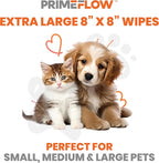 Pet Wipes for Dogs & Cats 100% Bamboo Grooming Wipes, 100 Count | Alcohol-Free, Fragrance-Free 8 x 8 in Plant-Based Wipes for Paws, Body, Face & Rear | Lab-Tested