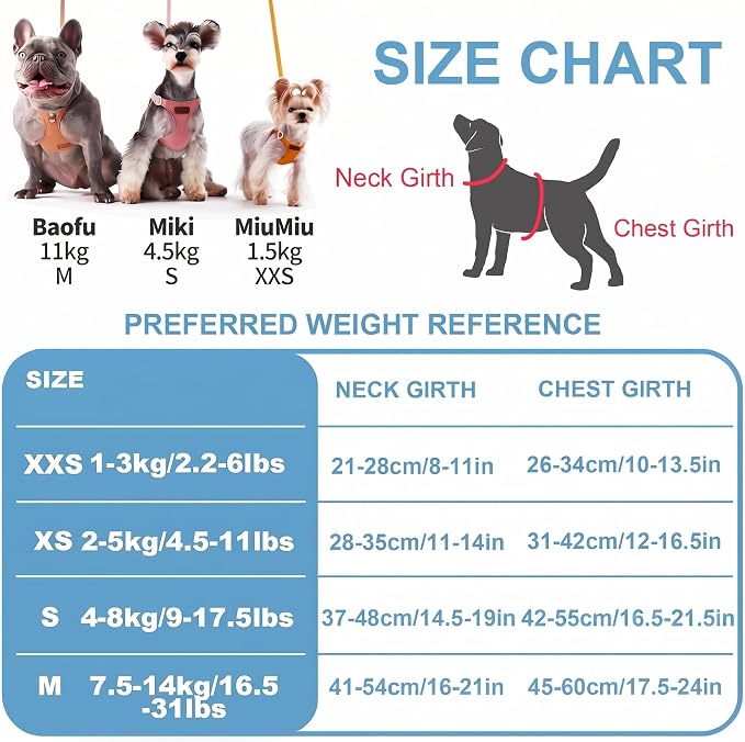 Puppytie Small Dog Harness and Leash Set, Ocean Blue, S (9-17.5 lbs) | Dog Harness Small Sized Dog, Dog Leash for Small Dogs, Soft and Lightweight, Puppytie Dog Harness for Daily Walks