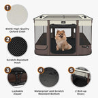 Paw Ballet Foldable Pet Kitten Playpen, Upgrade Waterproof Portable Dog Cat Playpen Kennel Tent for Small Cat Dog, Retractable Shade Cover with Carrying Case, Indoor Outdoor Use for Small Pet.