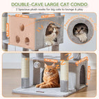 Taoqimiao 79in Cat Tree, Tall Large Cat Tower for Indoor Adult Cats S10W | Easy assembly, Sturdy, Multi Level, Easy Clean, Cozy Condo, Perches, Baskets, Suitable for Kittens and Adult Cats