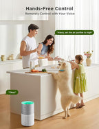 GoveeLife Air Purifier for Bedroom, Covers up to 1162ft², 24dB Sleep Mode | Smart Air Purifier with App & Alexa Control, RGB Night Light, PM2.5 Sensor Air Purifier for Pet Hair, Pollen, Dust, Smoke